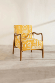 PRINT & PATTERN UPHOLSTERY FABRICS Koda Grama Printed Upholstery Fabric (Ochre Yellow)