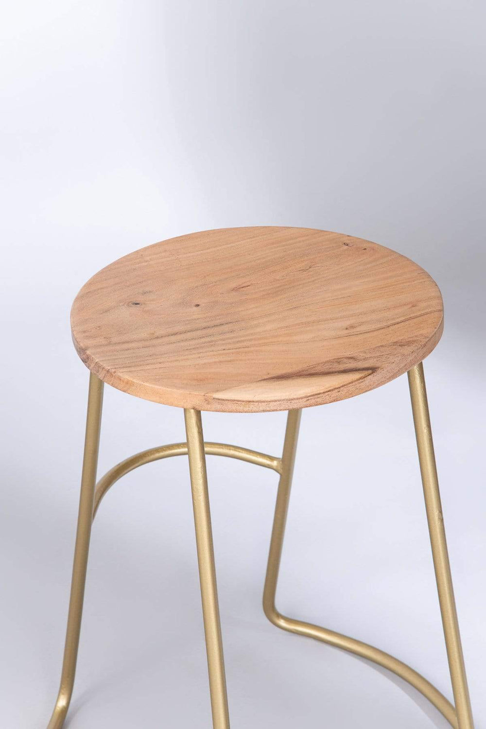 STOOLS Koyo Acacia Wood And Metal Stool
