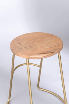 STOOLS Koyo Acacia Wood And Metal Stool