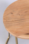 STOOLS Koyo Acacia Wood And Metal Stool