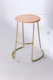 STOOLS Koyo Acacia Wood And Metal Stool