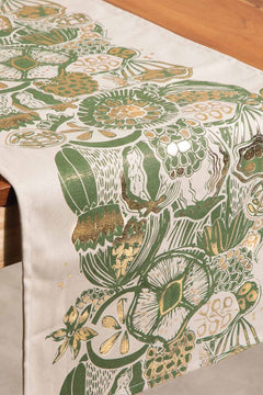 TABLE RUNNERS Koza Foil Olive Gold Table Runner
