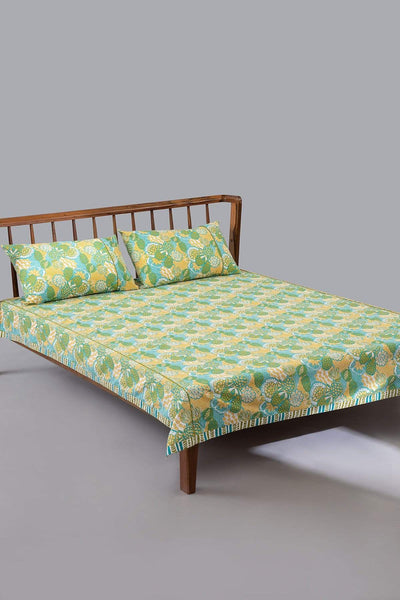 PRINT & PATTERN BEDCOVERS Koza Pure Cotton Bedcover (Emerald Green)