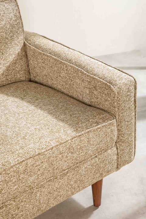 SOLID & TEXTURED UPHOLSTERY FABRICS Kufri Wood Brown Tweed Upholstery Fabric