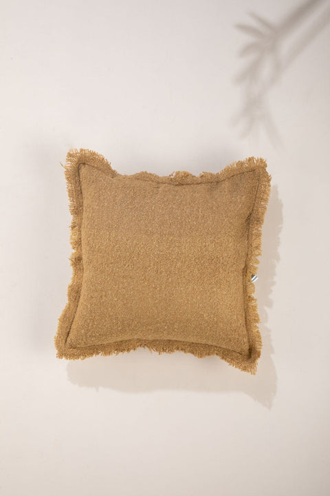 SOLID & TEXTURED CUSHIONS Kufri Tobacco Leaf Cushion Cover (46 X 46 Cm)