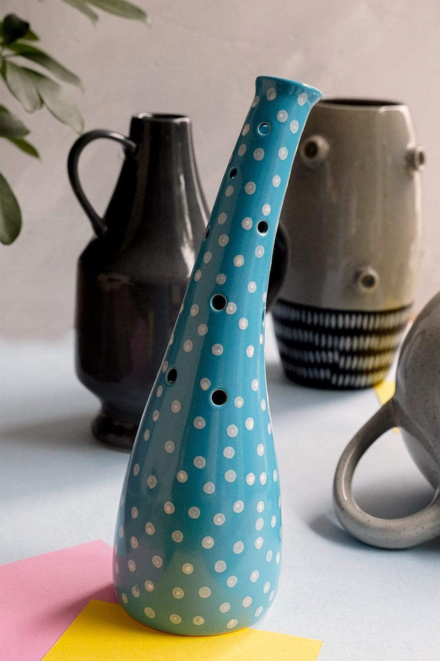 FLOWER VASES Kuntasi Ceramic Vase (Light Blue Speckle)