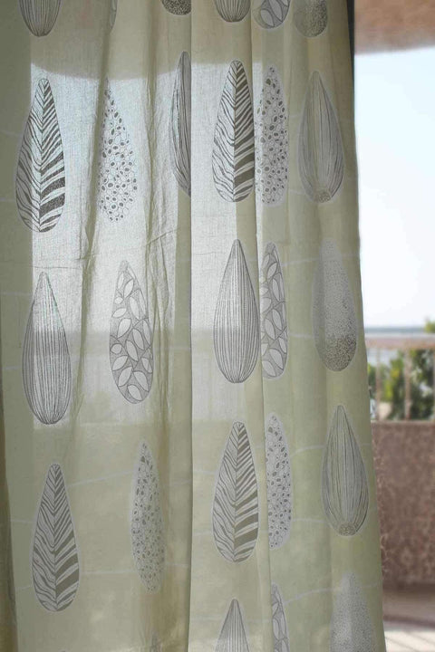 SHEER FABRIC AND CURTAINS Kuppi Sheer Fabric And Curtains (Lime)