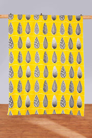 CURTAINS Kuppi Yellow Cotton Curtain And Blinds