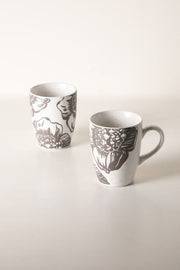 MUGS & CUPS Kuru Charcoal Coffee Mug (Set Of 2)