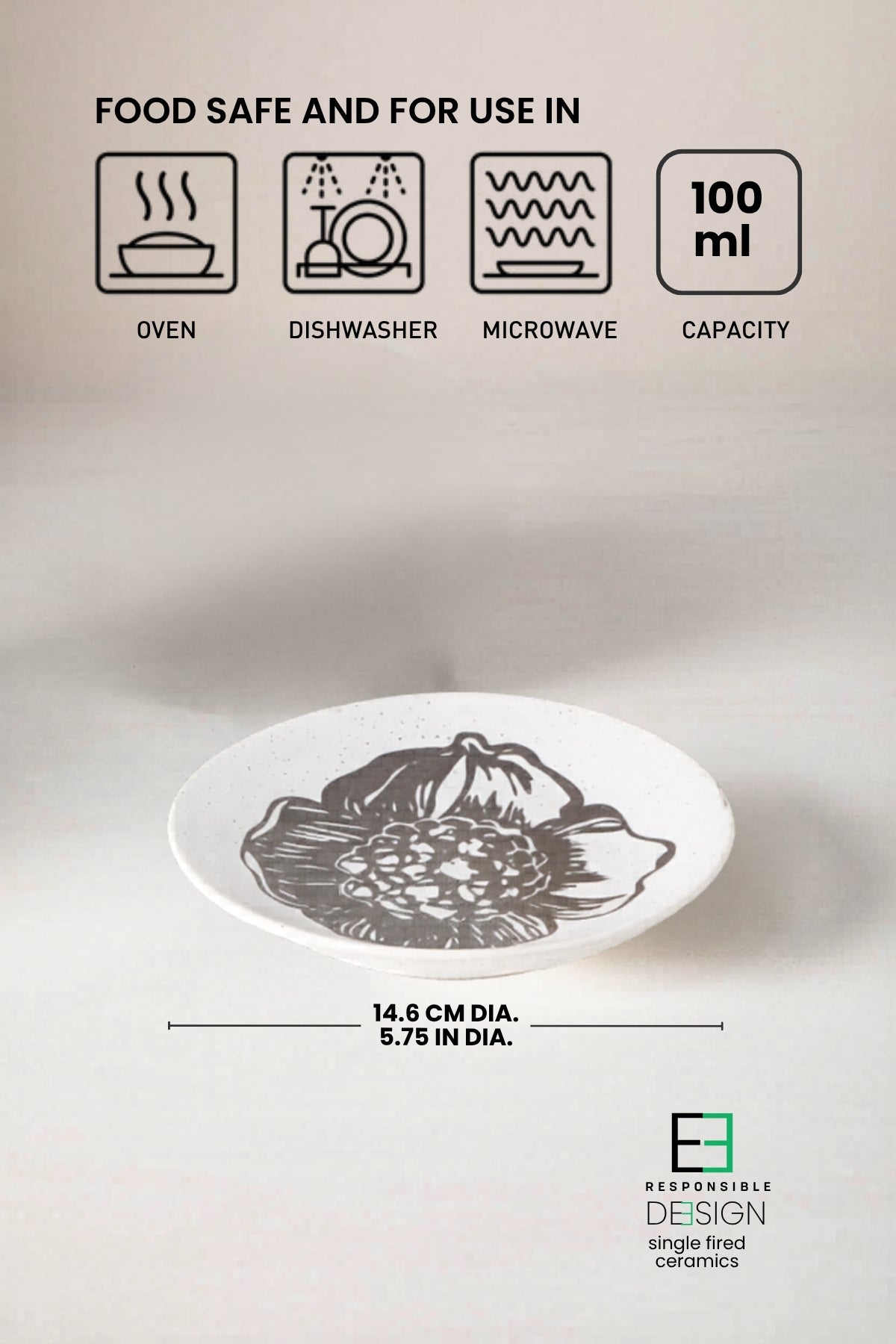 SNACK PLATES Kuru Ceramic Small Plate (Set Of 2)
