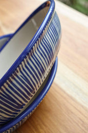 PLATTER Kyoto Oval Dish (Blue/White)