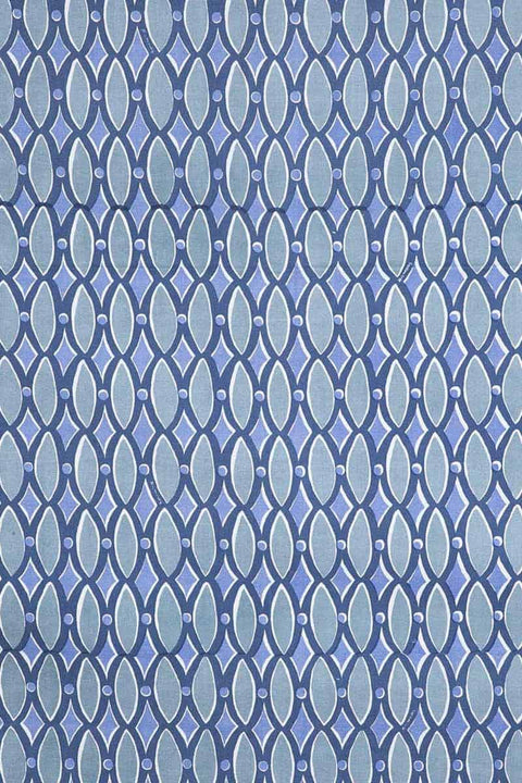 PRINT & PATTERN UPHOLSTERY FABRICS Lakka Blue Printed Upholstery Fabric