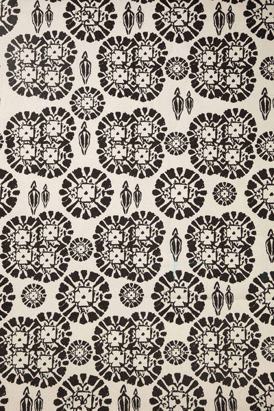 SWATCHES Tamara Printed Black & White Upholstery Fabric Swatch