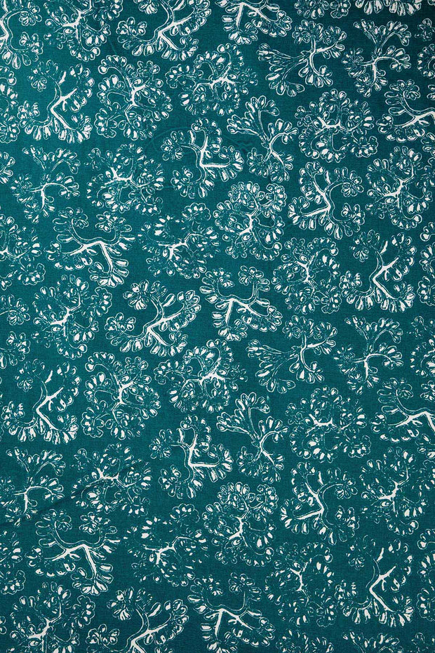 SWATCHES Juba Printed Upholstery Fabric (Teal Balance) Swatch