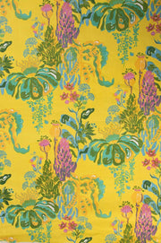 SWATCHES Kachnar Yellow Fields Printed Upholstery Fabric Swatch