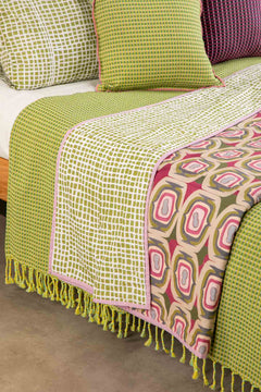 PRINT & PATTERN DOHARS Landfall Ogee Dohar (Cotton Voile And Flannel)