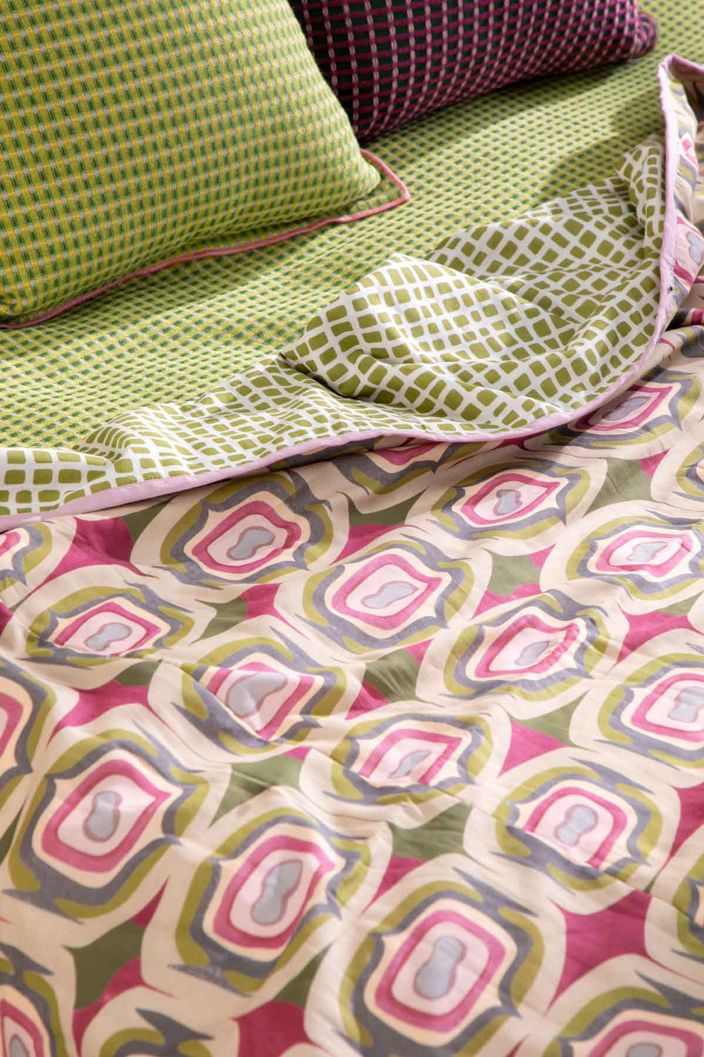 PRINT & PATTERN DOHARS Landfall Ogee Dohar (Cotton Voile And Flannel)