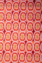 PRINT & PATTERN UPHOLSTERY FABRICS Landfall Ogee Mineral Red Printed Upholstery Fabric