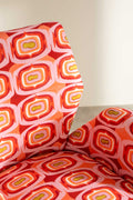 PRINT & PATTERN UPHOLSTERY FABRICS Landfall Ogee Mineral Red Printed Upholstery Fabric