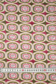 PRINT & PATTERN UPHOLSTERY FABRICS Landfall Ogee Mineral Green Printed Upholstery Fabric