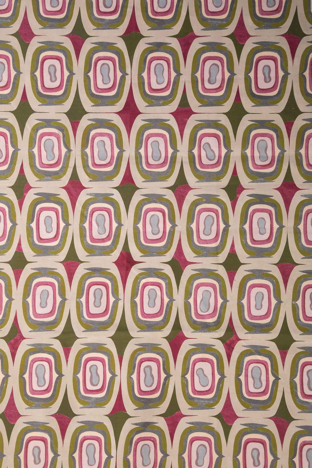PRINT & PATTERN UPHOLSTERY FABRICS Landfall Ogee Mineral Green Printed Upholstery Fabric