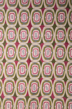 PRINT & PATTERN UPHOLSTERY FABRICS Landfall Ogee Mineral Green Printed Upholstery Fabric