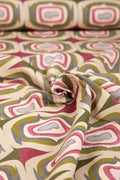 PRINT & PATTERN UPHOLSTERY FABRICS Landfall Ogee Mineral Green Printed Upholstery Fabric