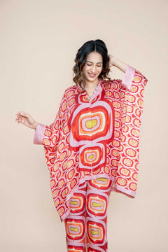 Landfall Ogee Kaftan Top (Mineral Red)