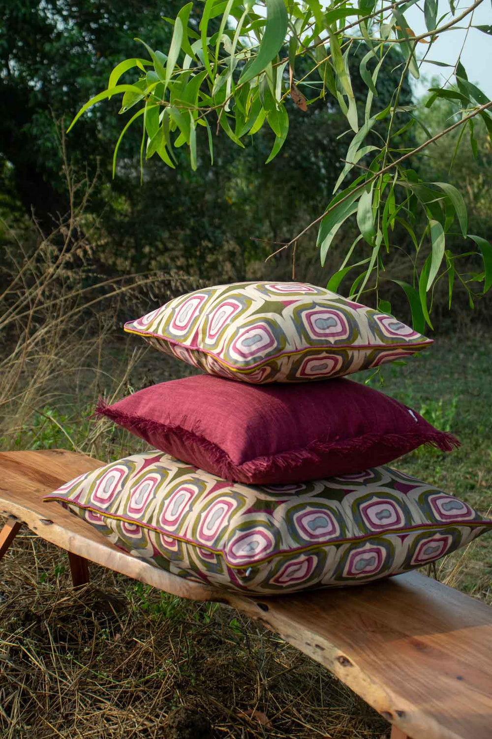 PRINT & PATTERN CUSHIONS Landfall Ogee Mineral Green Cushion Cover (41 X 41 Cm)