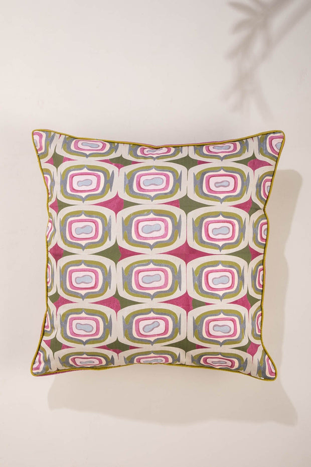PRINT & PATTERN CUSHIONS Landfall Ogee Mineral Green Cushion Cover (61 X 61 Cm)