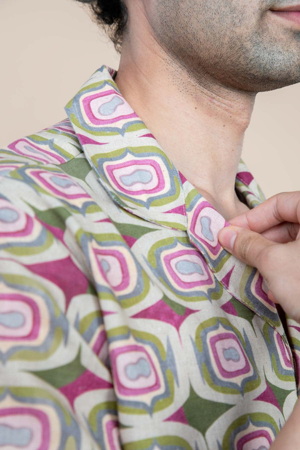 SHIRTS Landfall Ogee Printed Camp Shirt (Mineral Green)