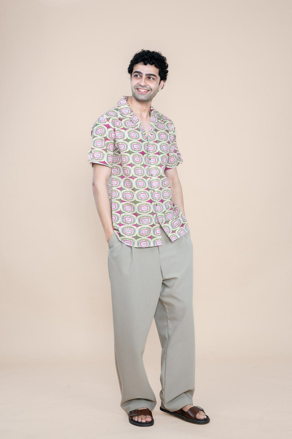 SHIRTS Landfall Ogee Printed Camp Shirt (Mineral Green)