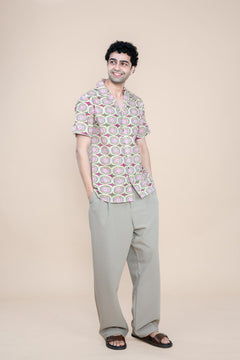 SHIRTS Landfall Ogee Printed Camp Shirt (Mineral Green)
