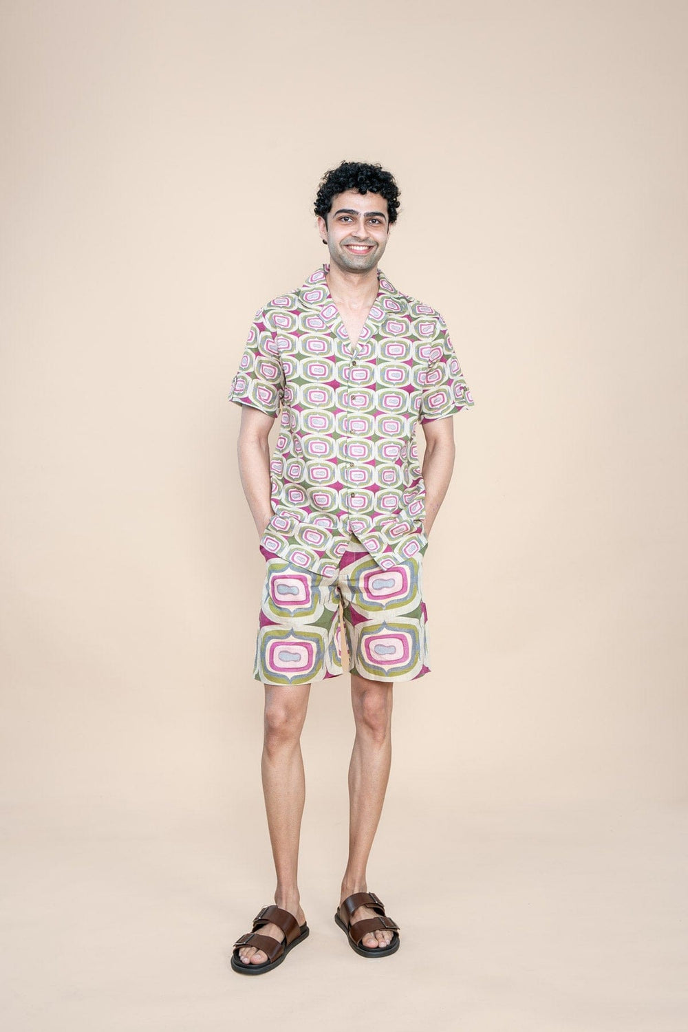 SHIRTS Landfall Ogee Printed Camp Shirt (Mineral Green)
