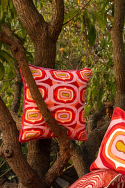 PRINT & PATTERN CUSHIONS Landfall Ogee Mineral Red Cushion Cover (41 X 41 Cm)