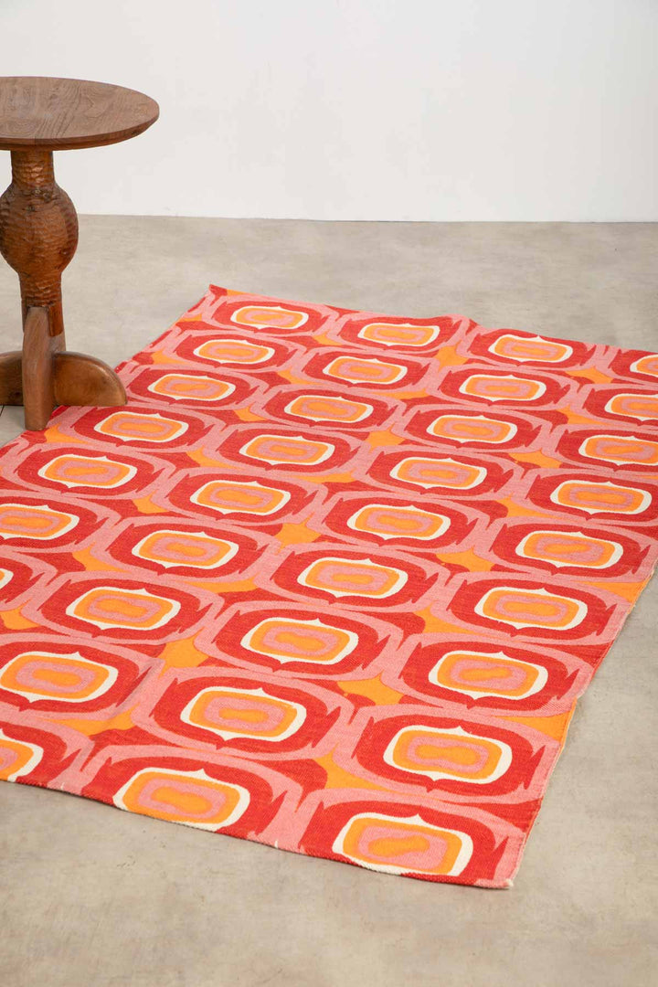 PRINT & PATTERN RUGS Landfall Ogee Printed Rug (Mineral Red)