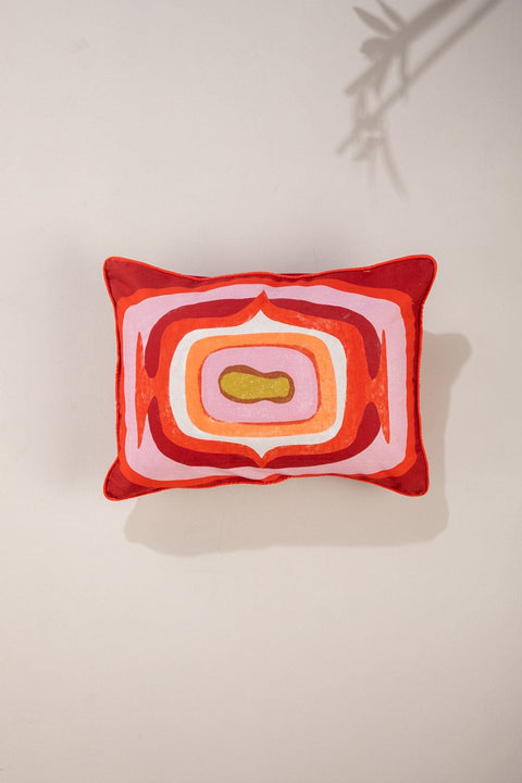 PRINT & PATTERN CUSHIONS Landfall Ogee Mineral Red Cushion Cover (36 X 51 Cm)