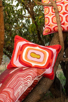 PRINT & PATTERN CUSHIONS Landfall Ogee Mineral Red Cushion Cover (36 X 51 Cm)