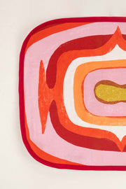 TABLE MATS Landfall Ogee Mineral Red Table Mat (Set Of 4)