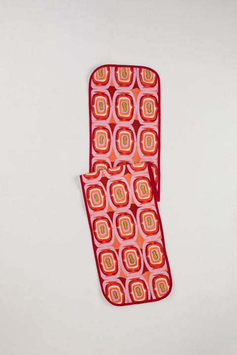 TABLE RUNNERS Landfall Ogee Mineral Red Table Runner