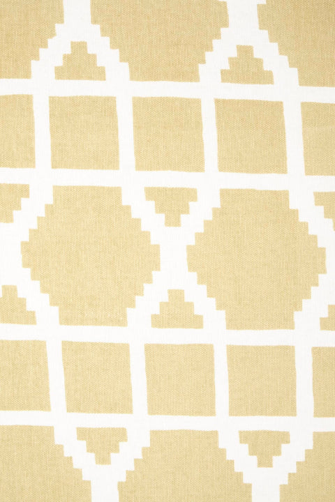 PRINT & PATTERN HEAVY FABRICS Lattice Printed Heavy Fabric And Curtains (Beige)
