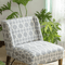 Box Office Accent Chair in Lattice Grey Fabric