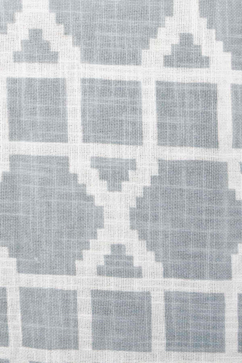 PRINT & PATTERN HEAVY FABRICS Lattice Printed Heavy Fabric And Curtains (Grey)