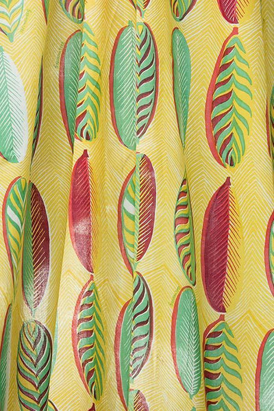 PRINT & PATTERN COTTON FABRICS Leaf Alone Cotton Fabric And Curtains