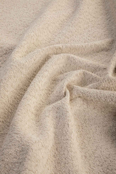 SOLID & TEXTURED UPHOLSTERY FABRICS Leh Boucle Upholstery Fabric (Snow Fall White)