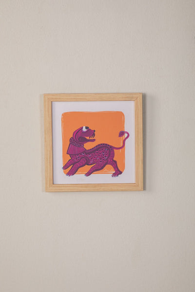 WALL ACCENTS Leo Valiant Ruler Wall Art (Orange)