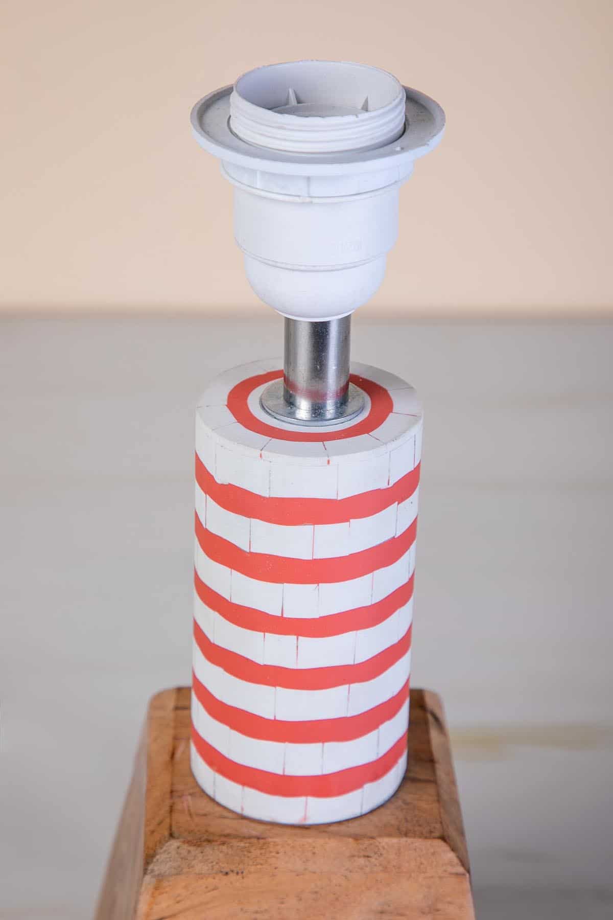 Lighthouse Red Stripe Table Lamp