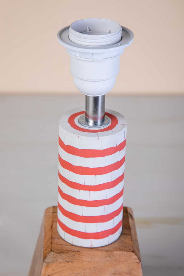 TABLE LAMPS Lighthouse  Red Stripe Table Lamp