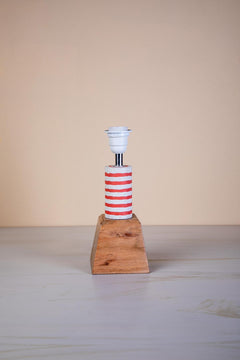 TABLE LAMPS Lighthouse  Red Stripe Table Lamp