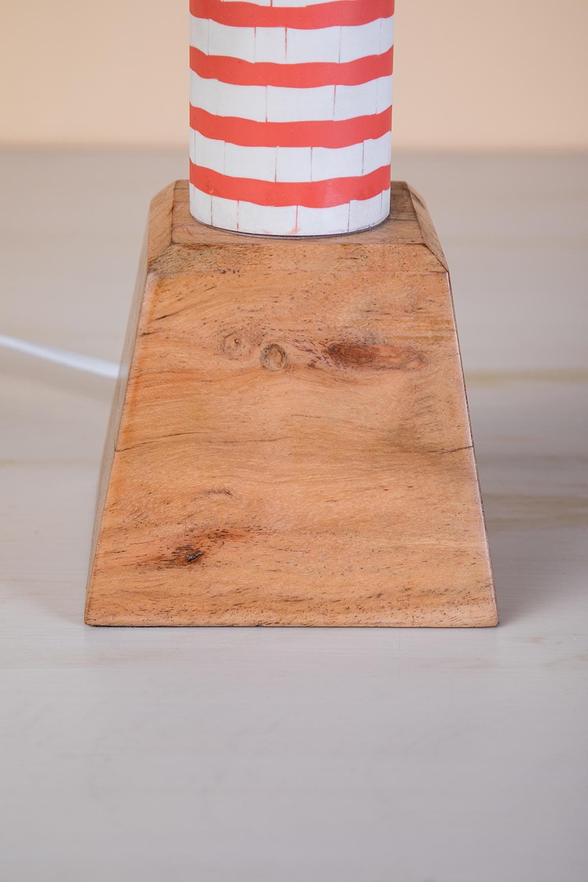 TABLE LAMPS Lighthouse  Red Stripe Table Lamp